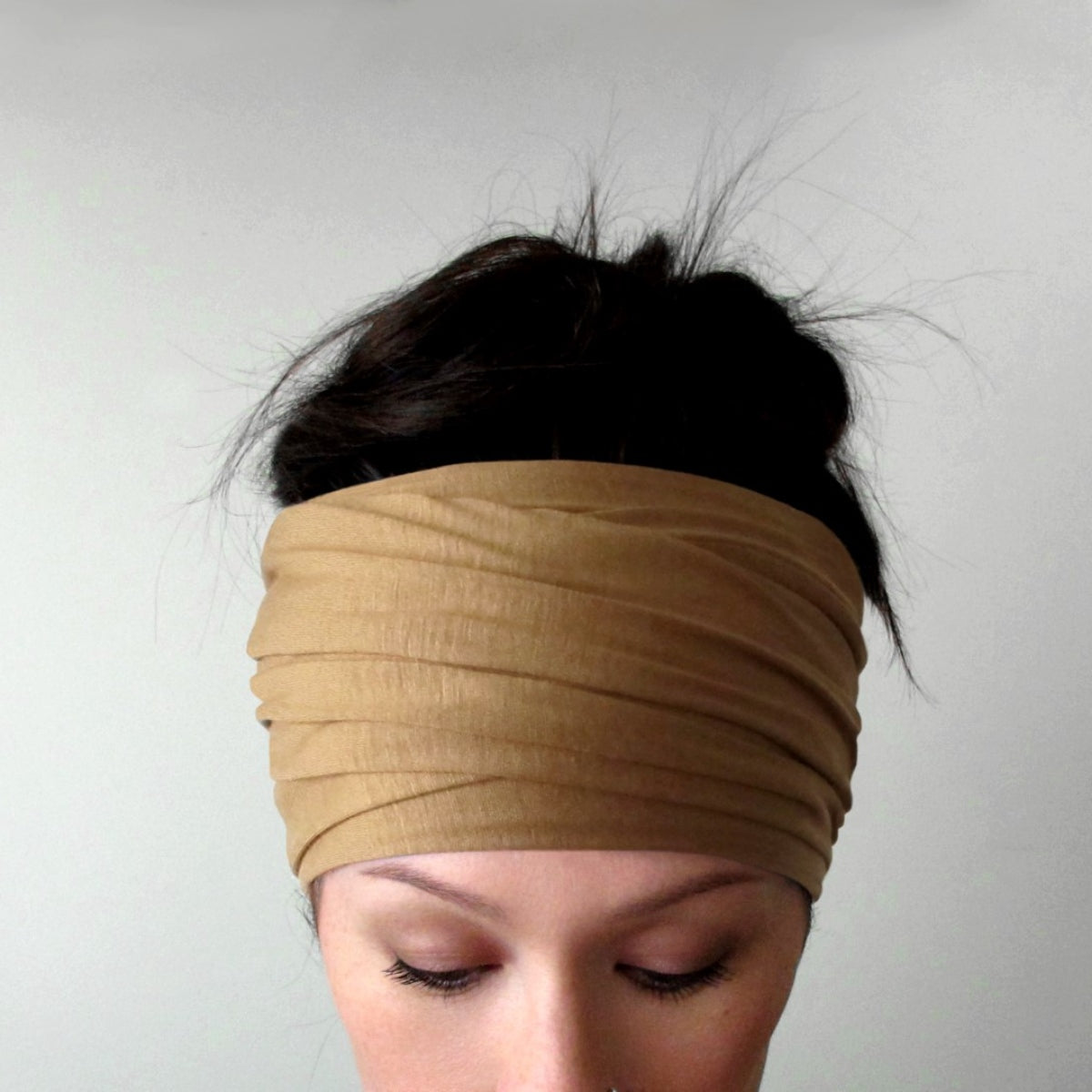 camel brown head scarf ecoshag