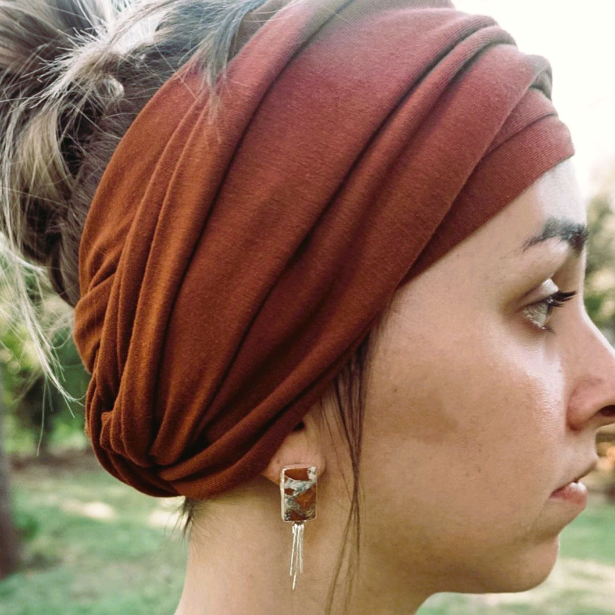 cinnamon stick head scarf by ecoshag