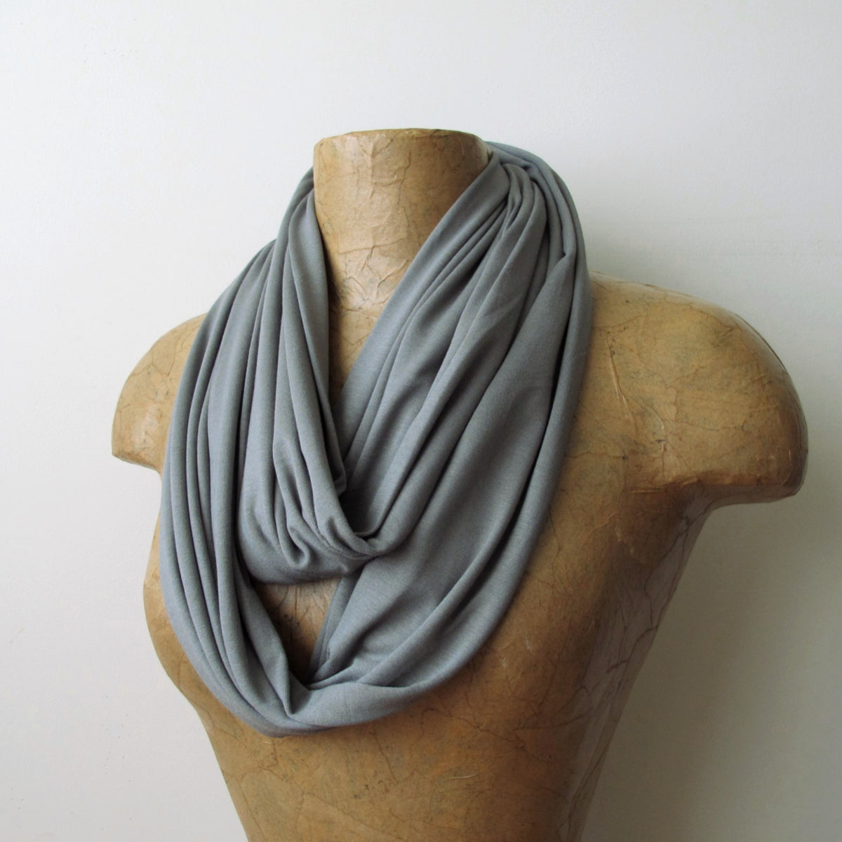 dusty olive green loop scarf by ecoshag