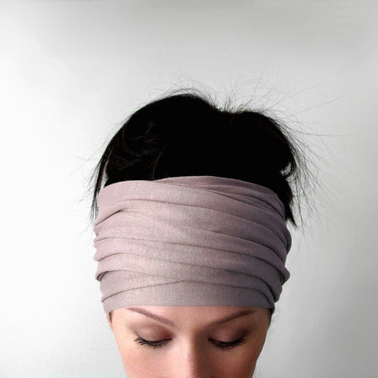 light taupe ecoshag head wrap