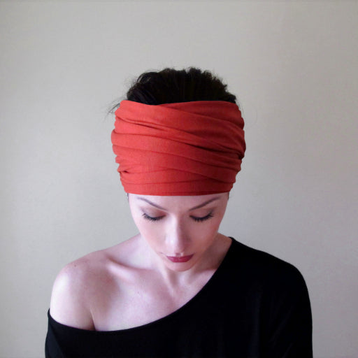 vermilion head scarf ecoshag