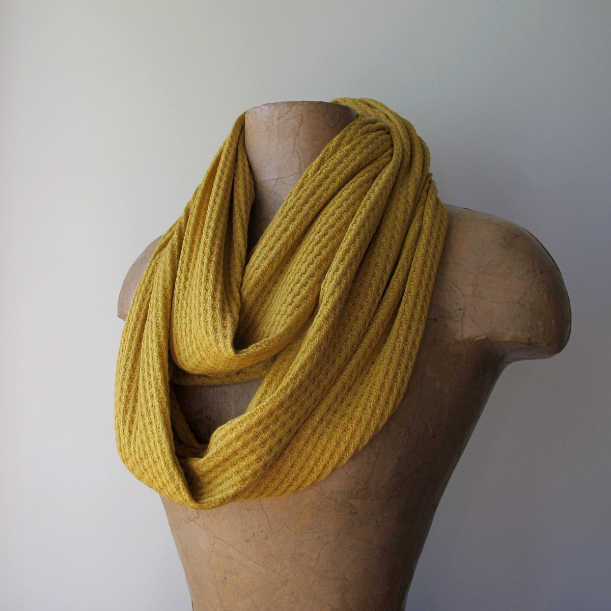 ecoshag mustard yellow loop scarf