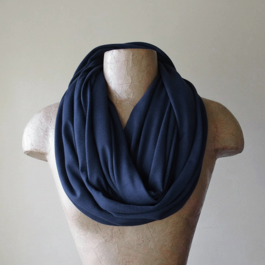 NAVY BLUE INFINITY SCARF BY ECOSHAG
