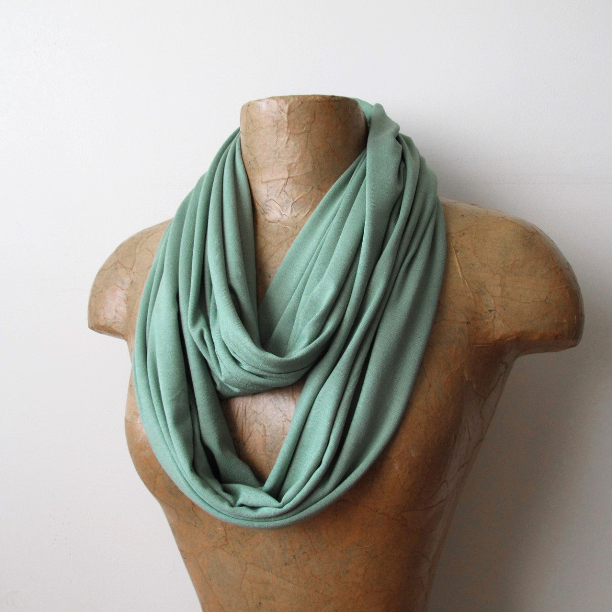 celadon green tube scarf by ecoshag