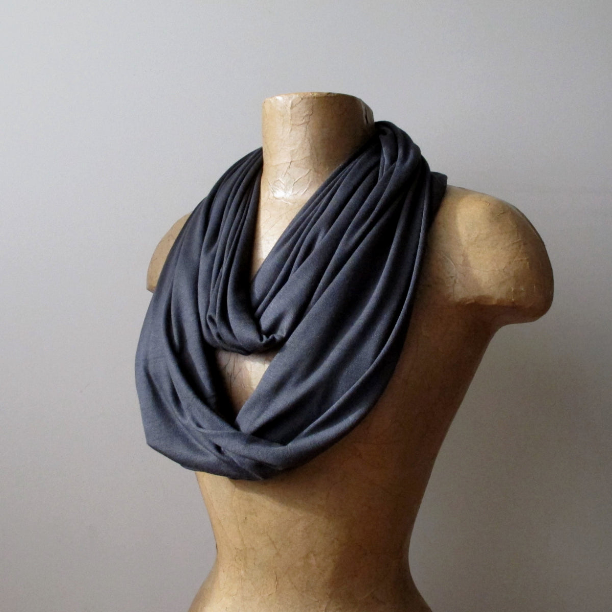 dark gray tube scarf by ecoshag