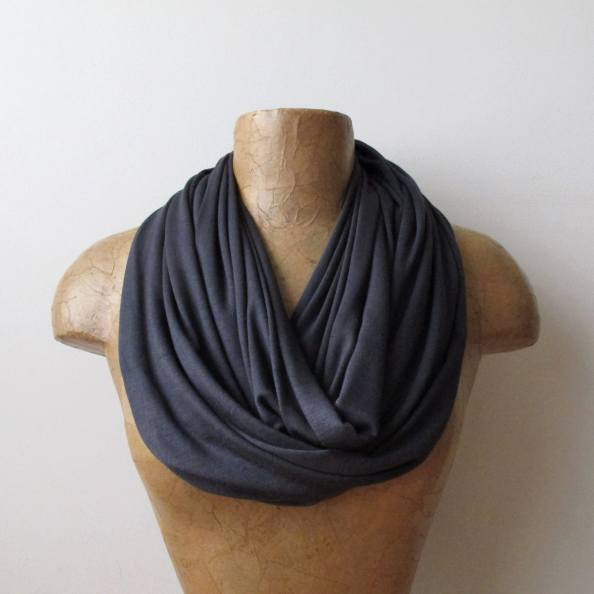 dark gray infinity scarf by ecoshag