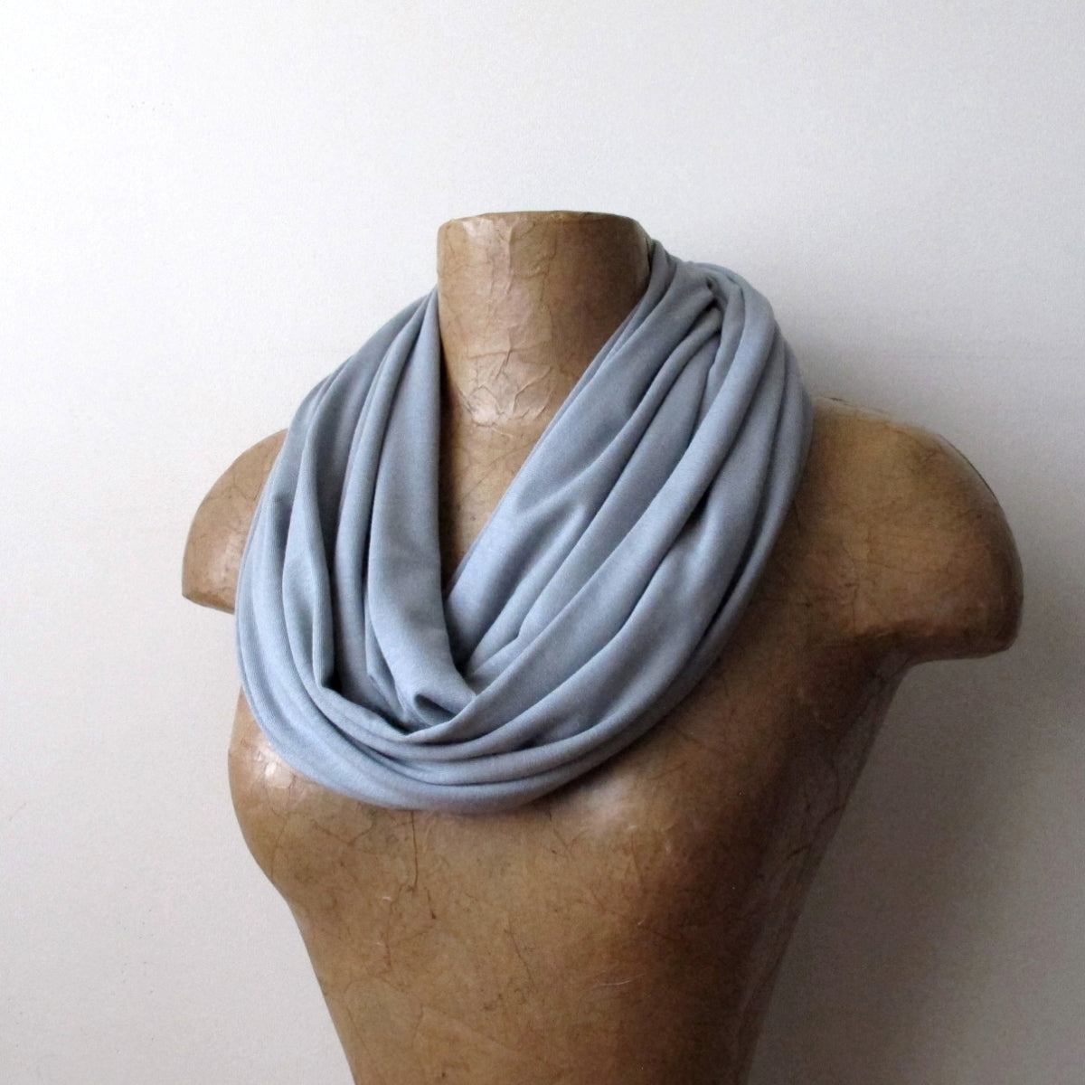 dusty blue loop scarf by ecoshag