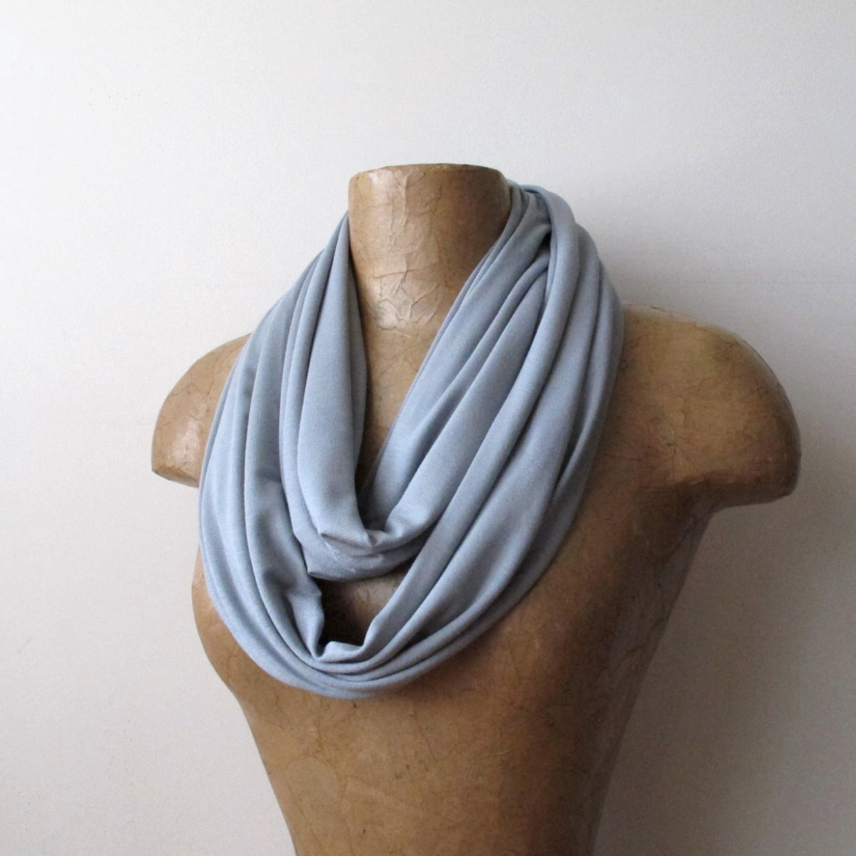 dusty blue tube scarf by ecoshag