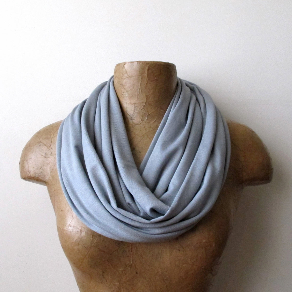 dusty blue infinity scarf by ecoshag