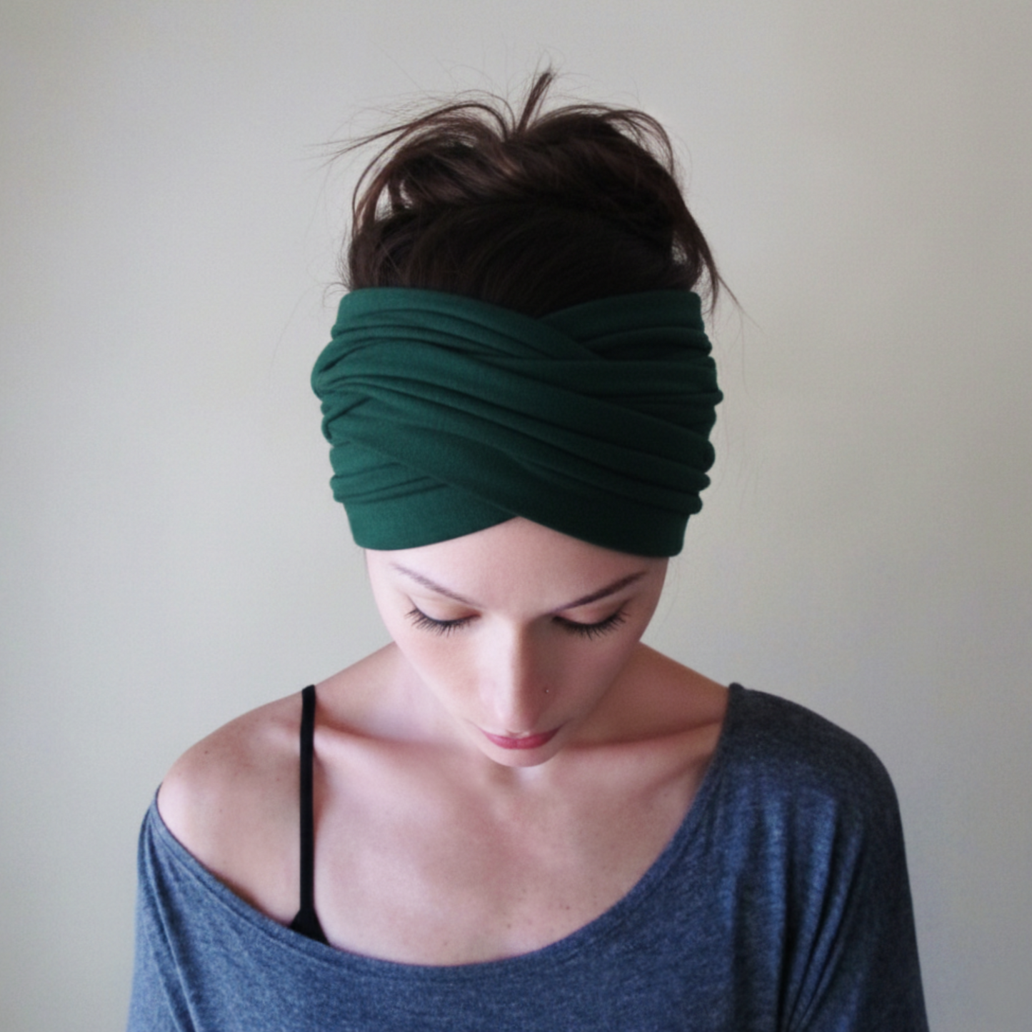 FOREST GREEN Head Scarf