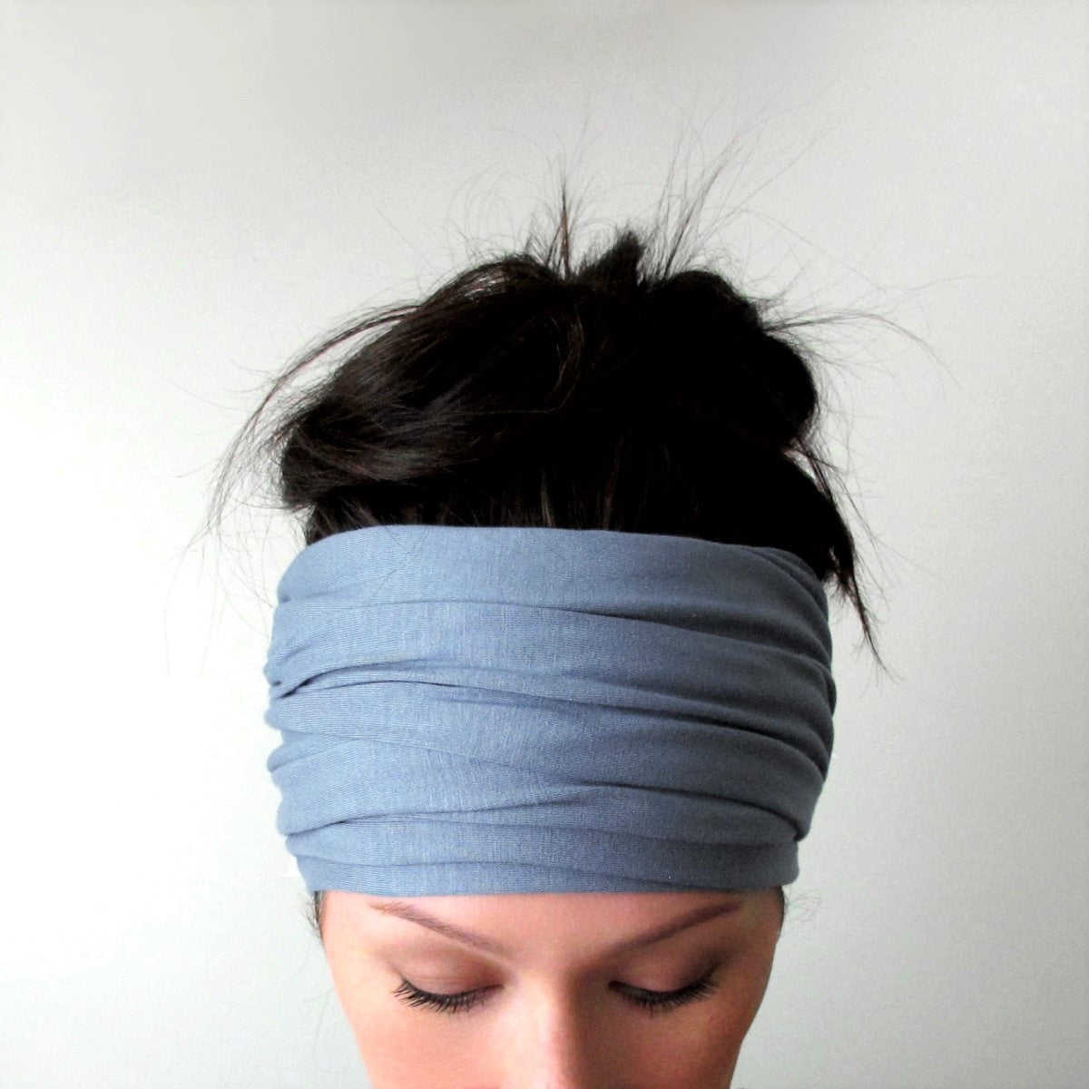 steel blue head scarf ecoshag