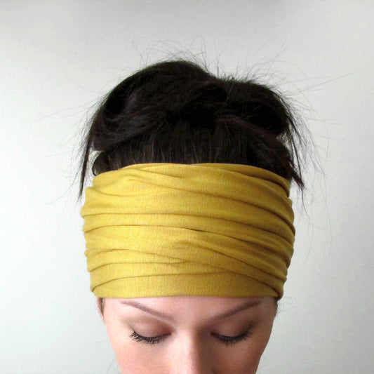mustard yellow head scarf ecoshag
