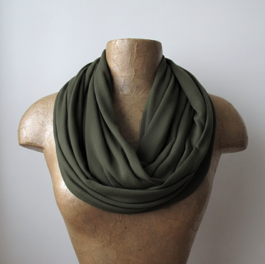 olive drab infinity scarf by ecoshag