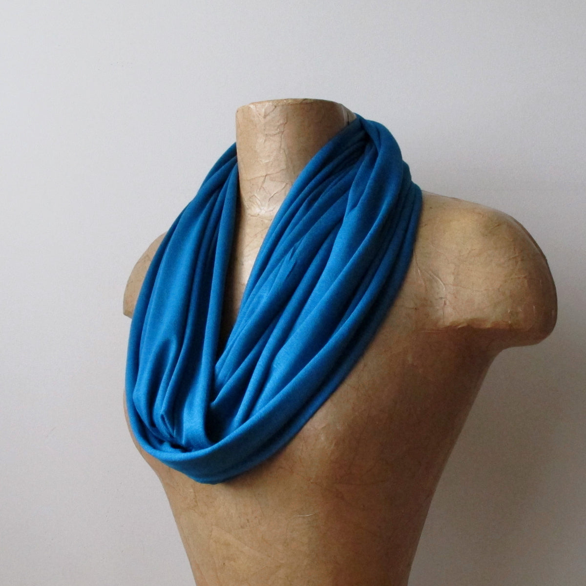peacock blue tube scarf by ecoshag