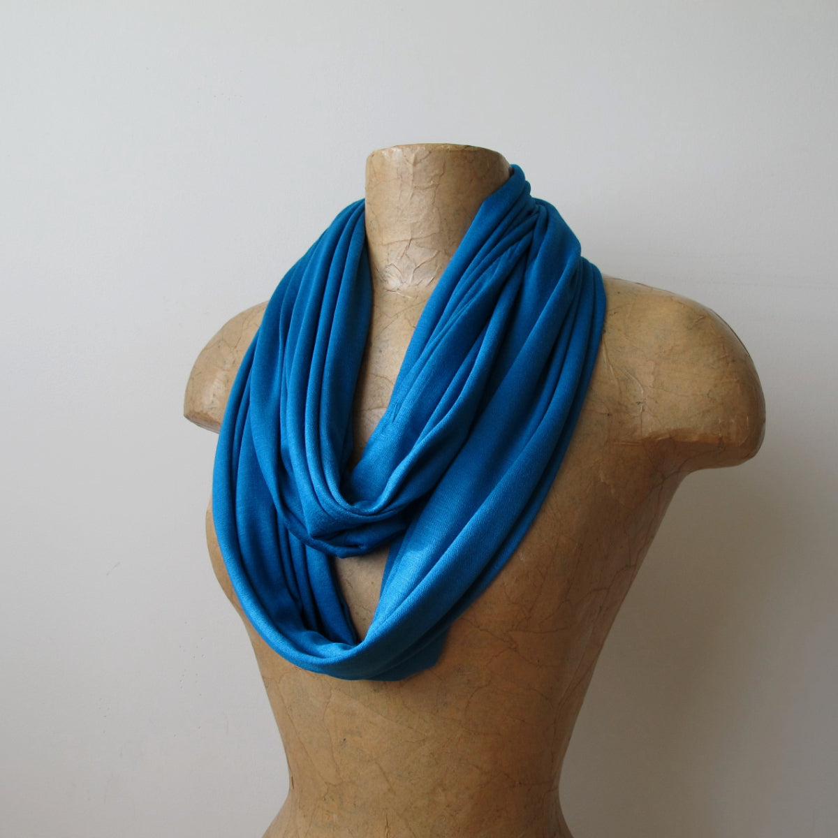 peacock blue loop scarf by ecoshag