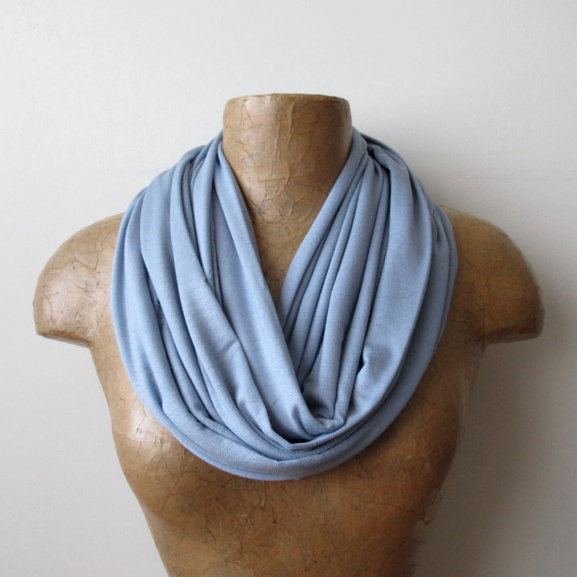 steel blue infinity scarf by ecoshag