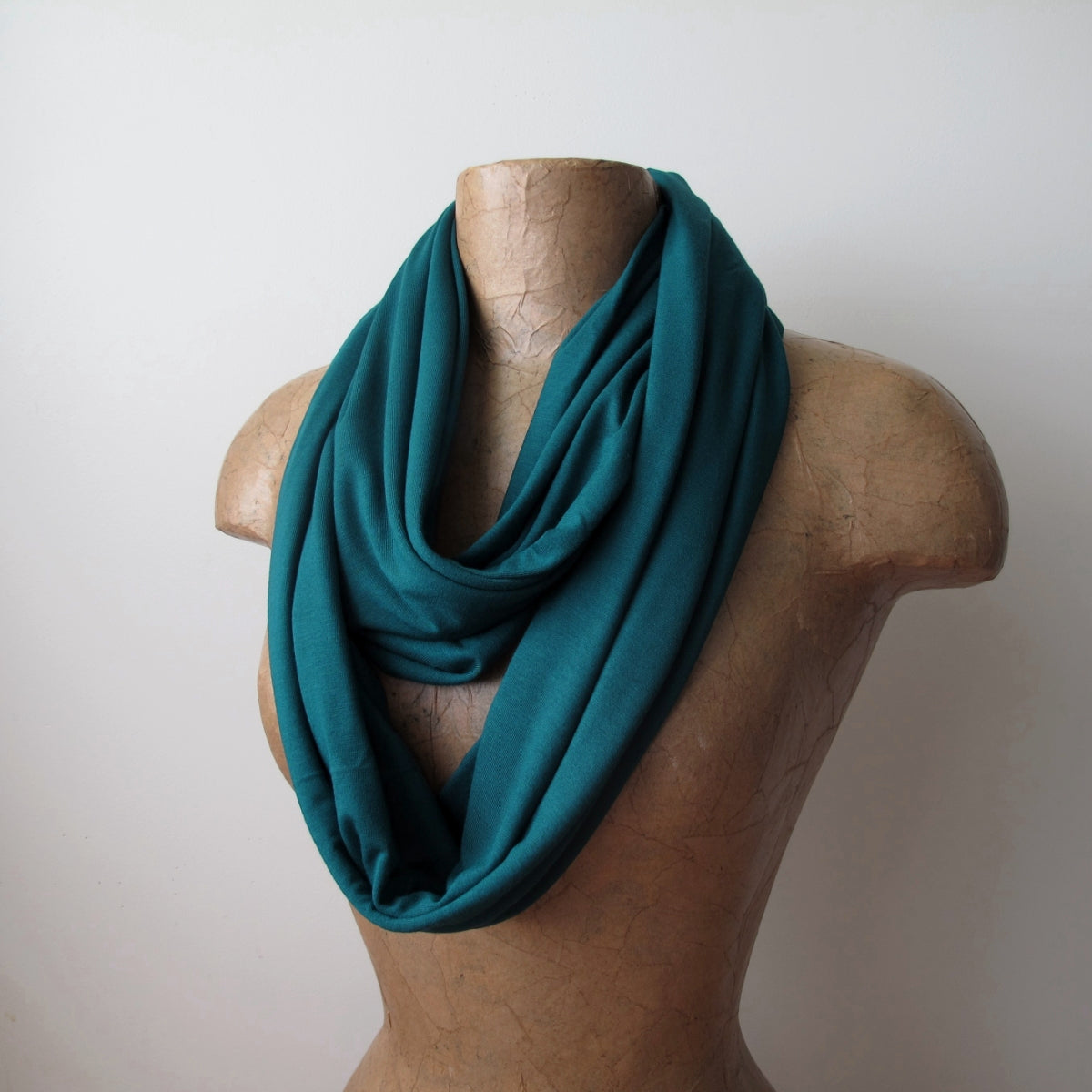 teal green loop scarf