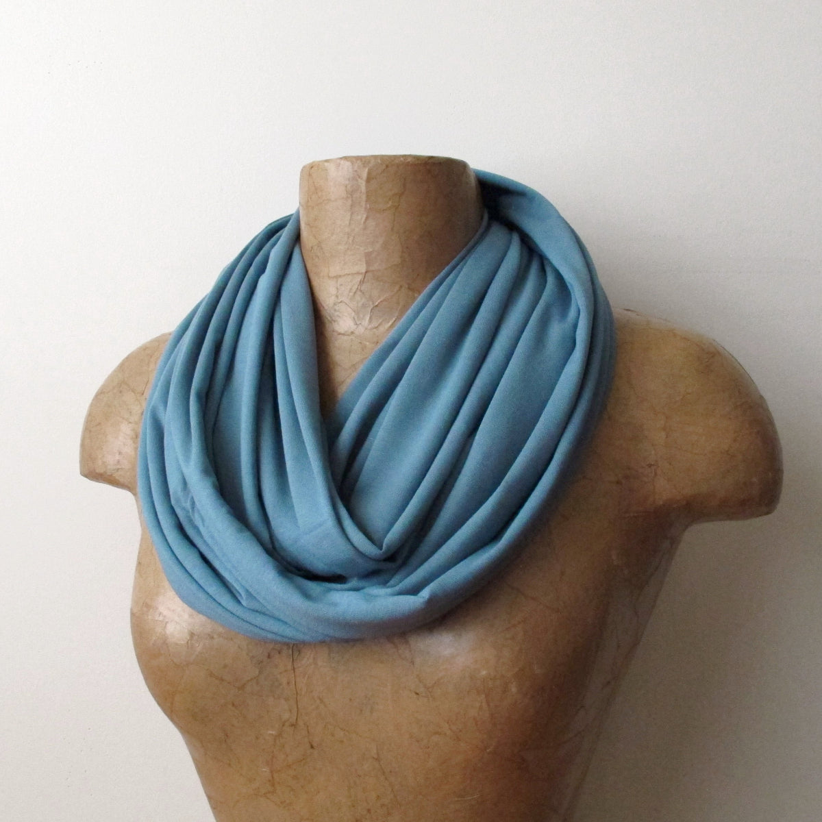 vintage teal tube scarf by ecoshag