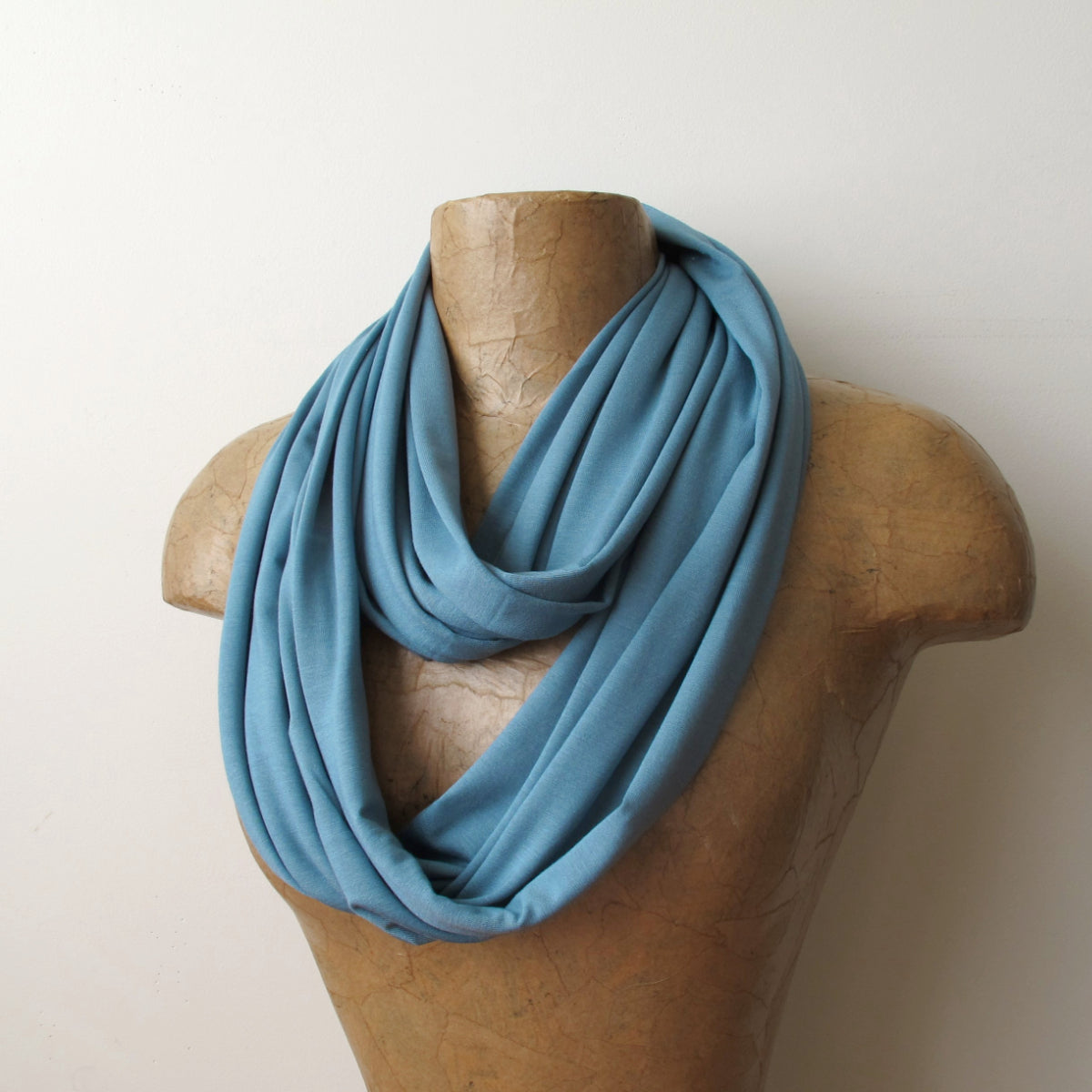 vintage teal loop scarf by ecoshag