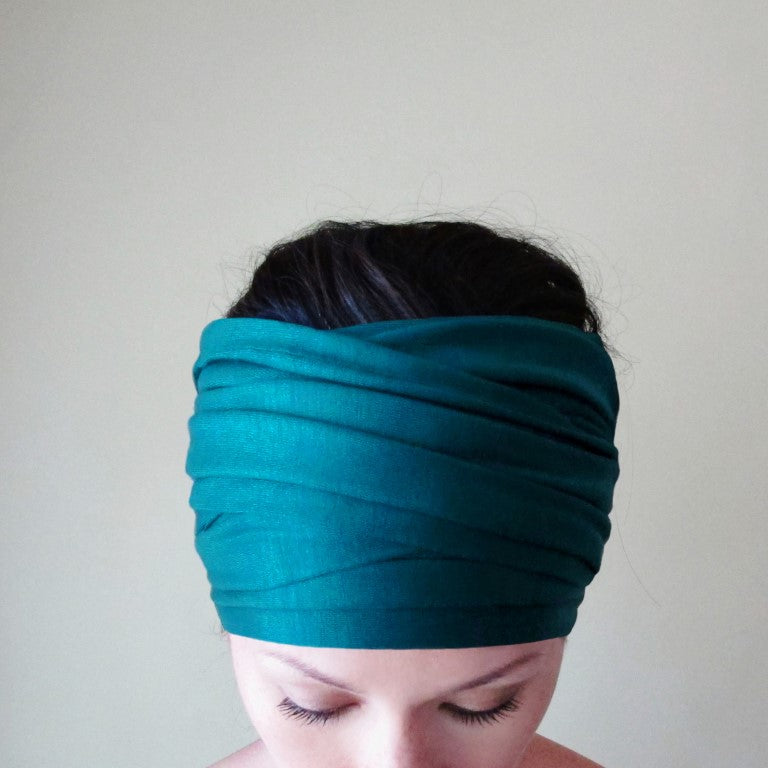 ECOSHAG Aqua Blue Head Scarf for women