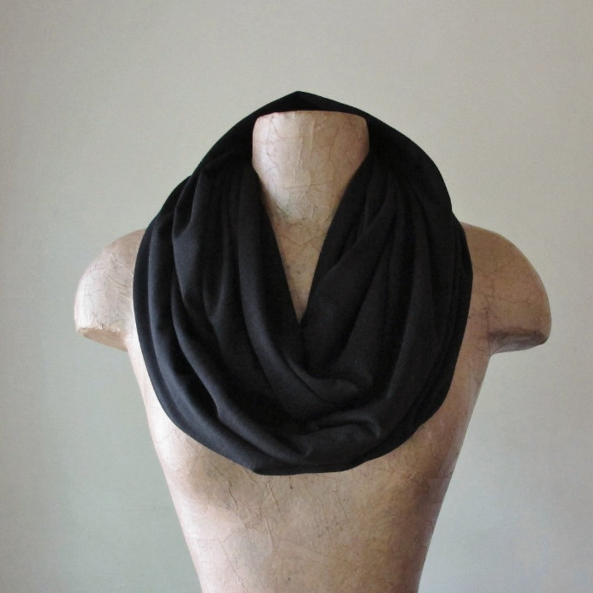 black ecoshag jersey infinity scarf