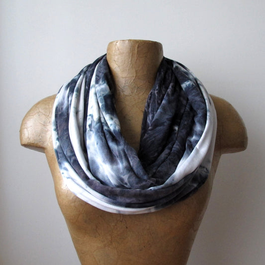 ecoshag black and white tie dye scarf