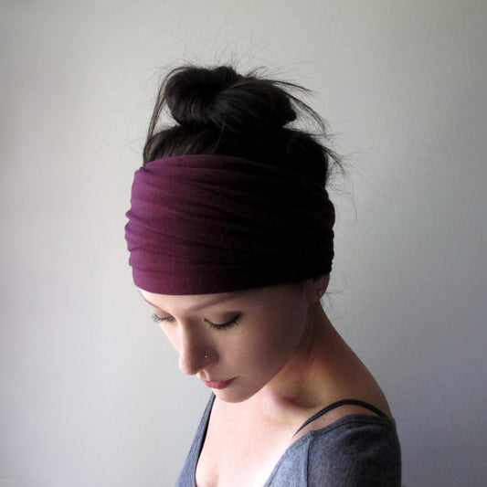 ecoshag burgundy wine head scarf for women