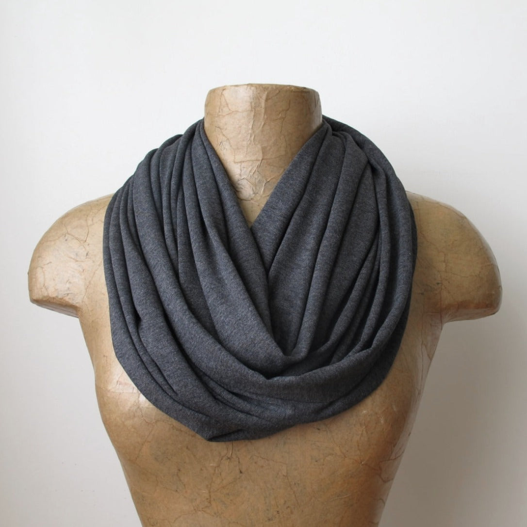 charcoal gray ecoshag scarf