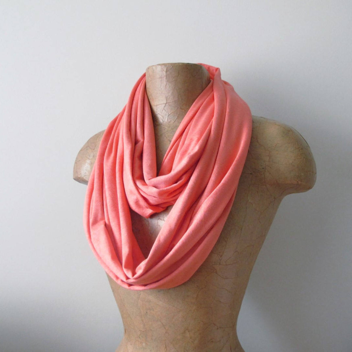 coral infinity scarf