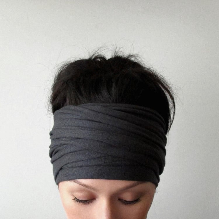 dark gray head scarf ecoshag