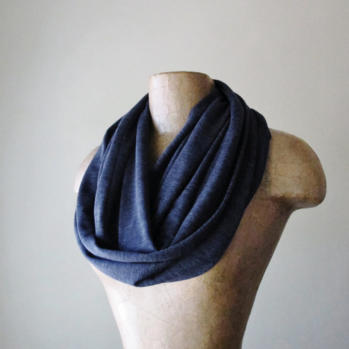 denim blue ecoshag jersey infinity scarf