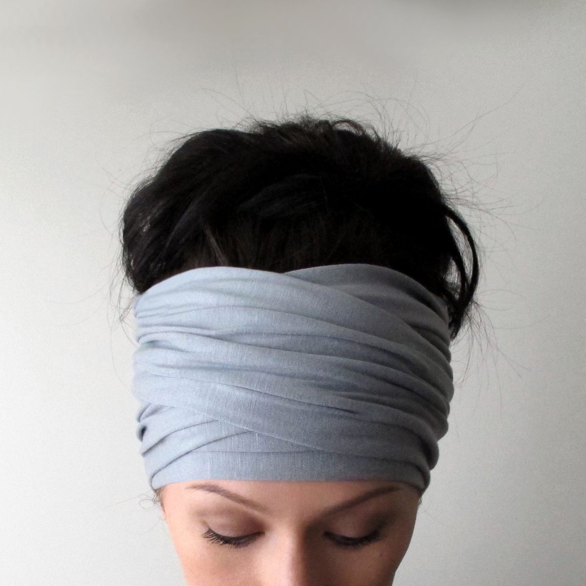 ecoshag dusty blue head scarf