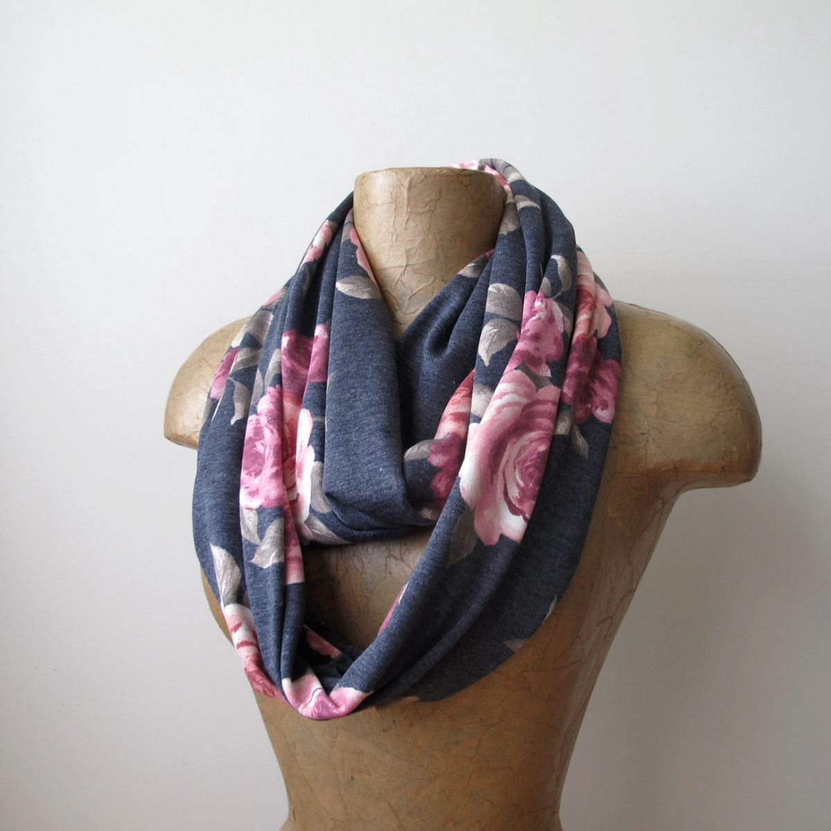 gray floral scarf ecoshag