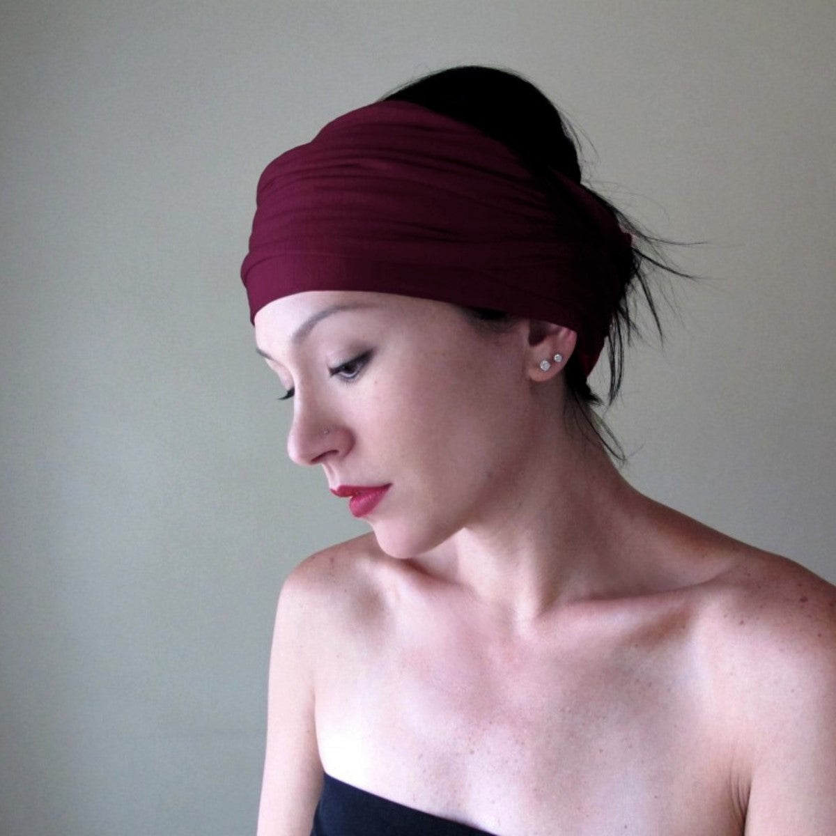 ecoshag maroon head scarf