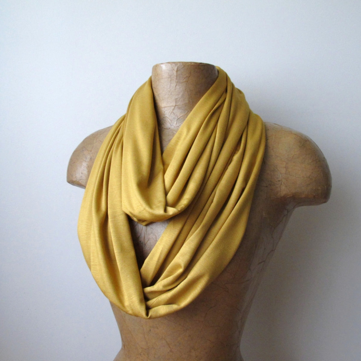 mustard yellow ecoshag infinity scarf