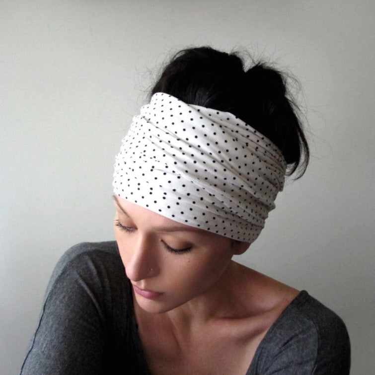 polkadot head scarf ecoshag