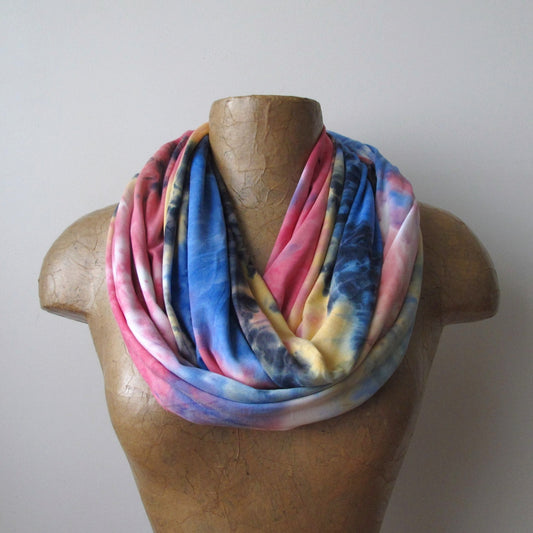rainbow tie dye ecoshag scarf