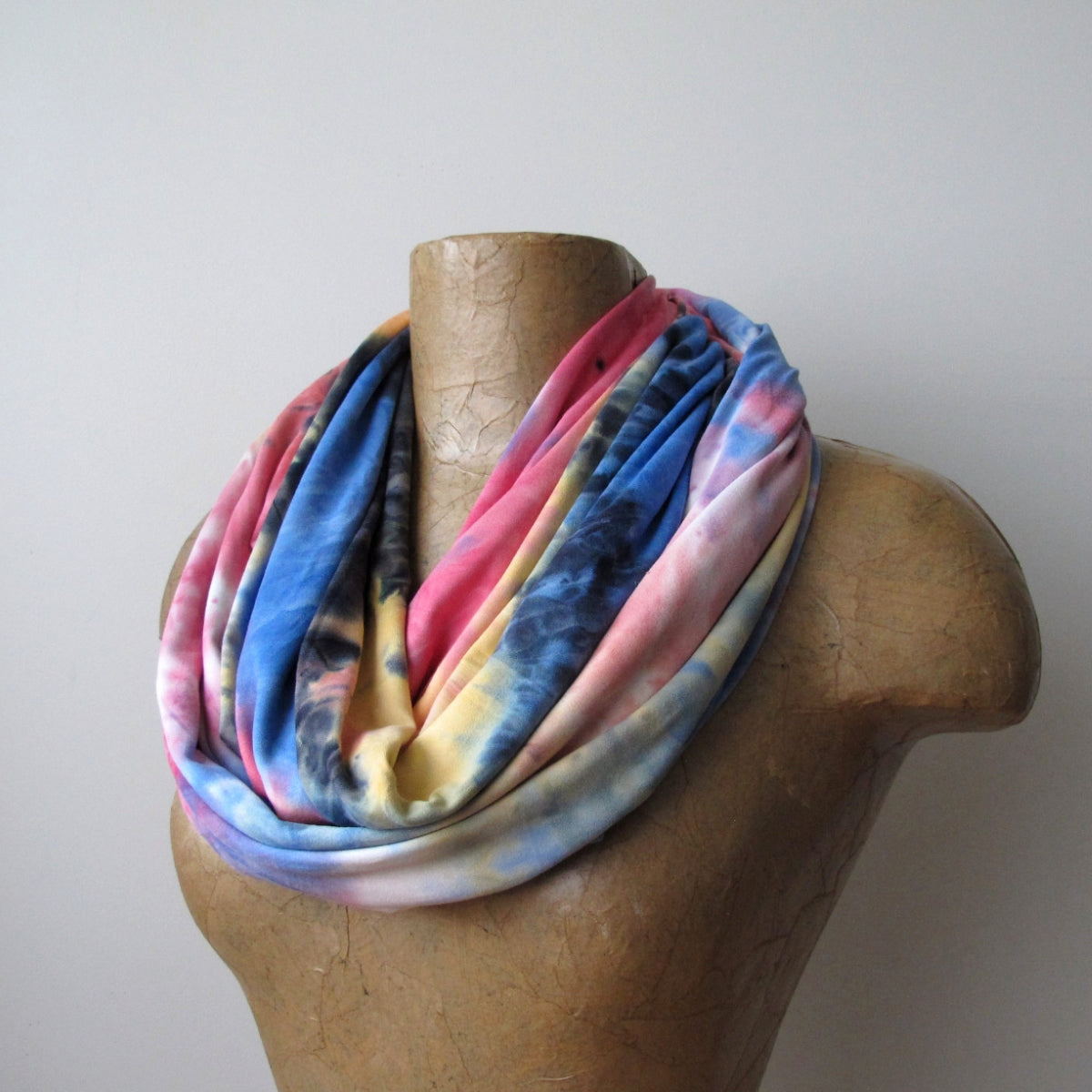 rainbow tie dye scarf