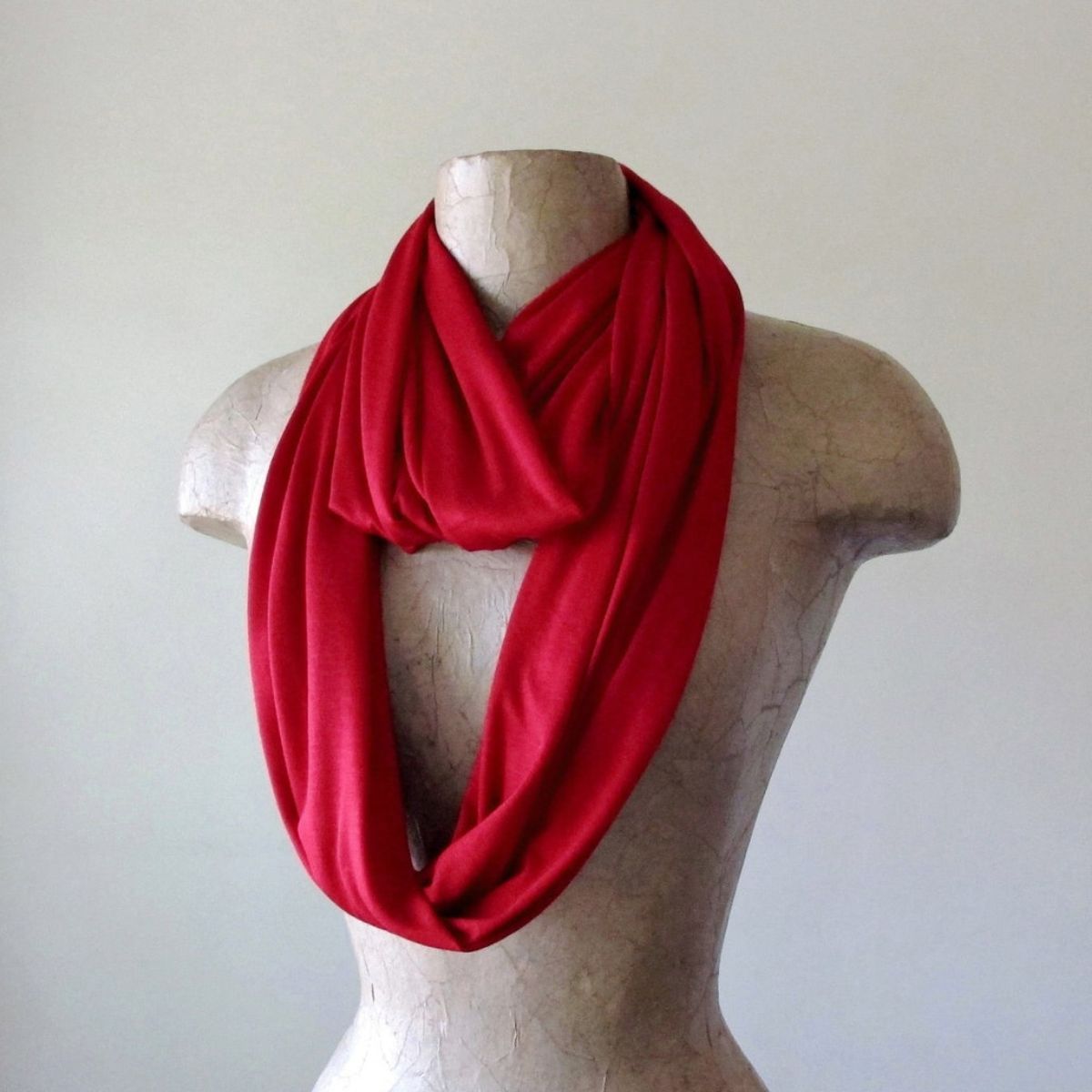 red ecoshag infinity scarf