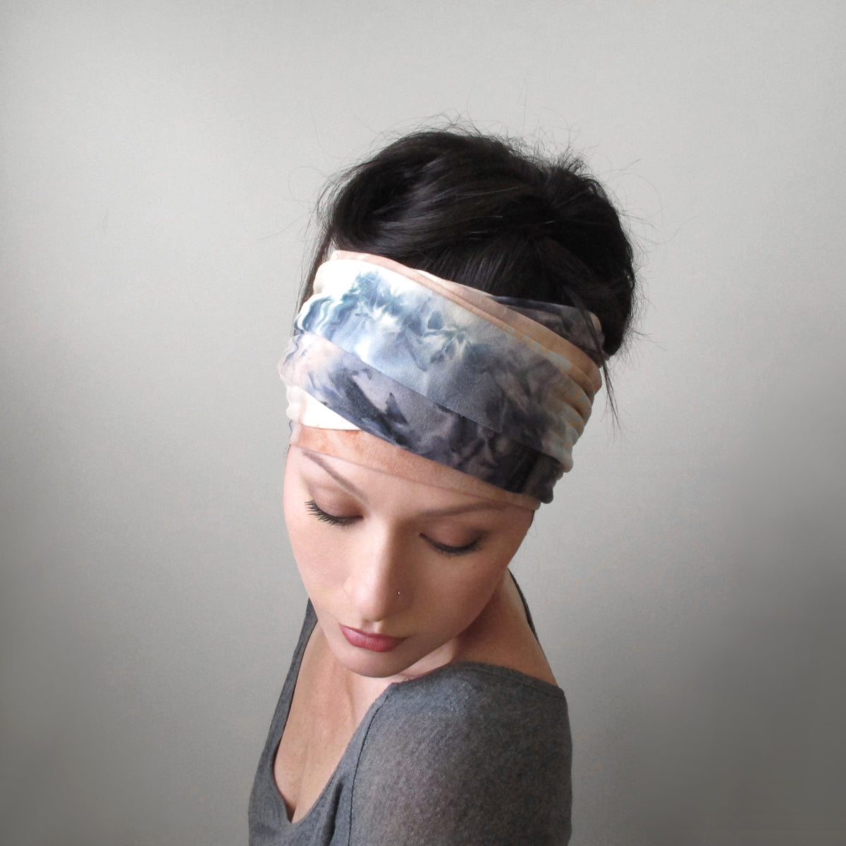 rust tie dye head wrap ecoshag