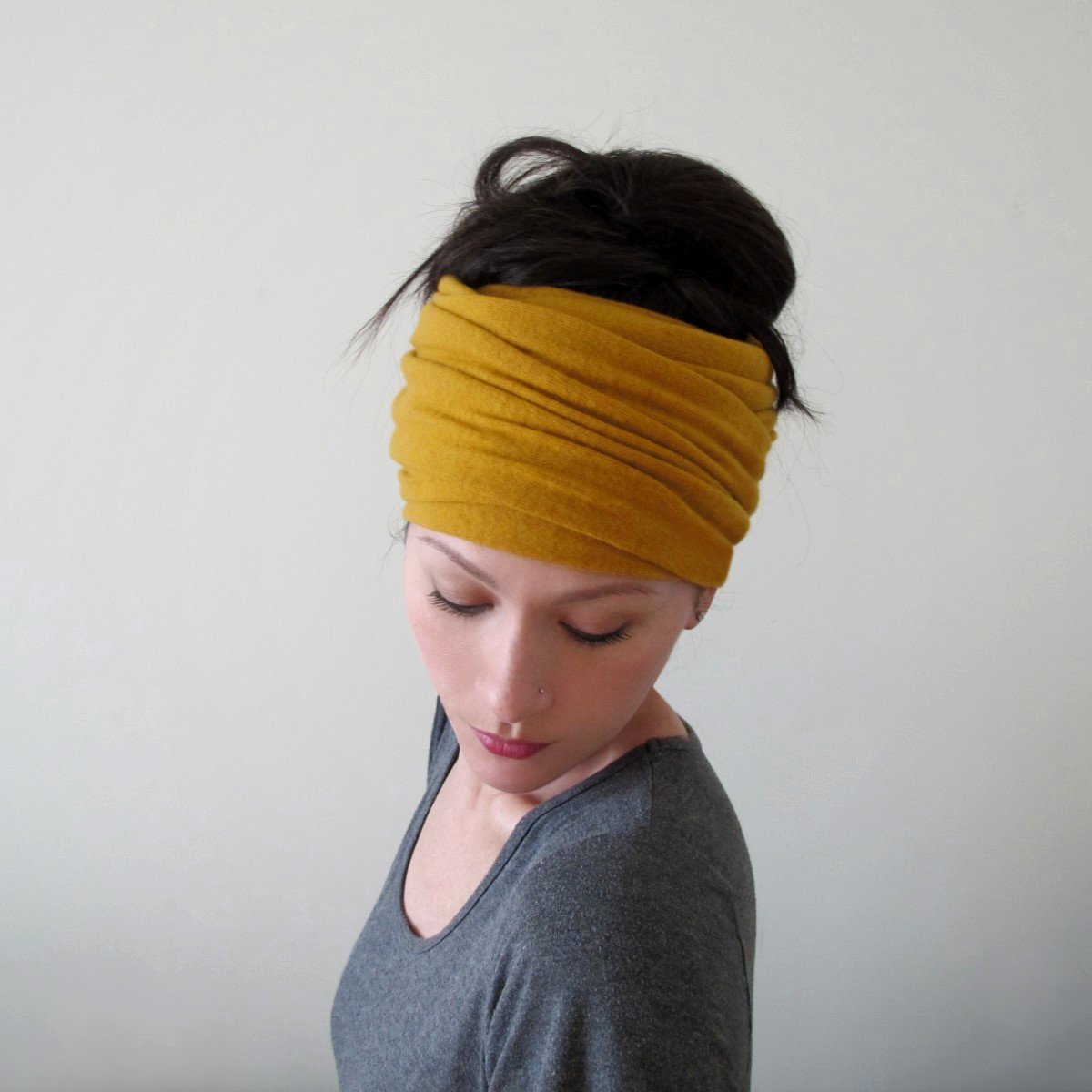 saffron yellow ecoshag head scarf