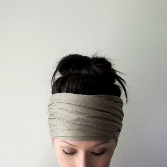 sage green ecoshag head scarf