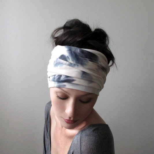 stone tie dye ecoshag head scarf