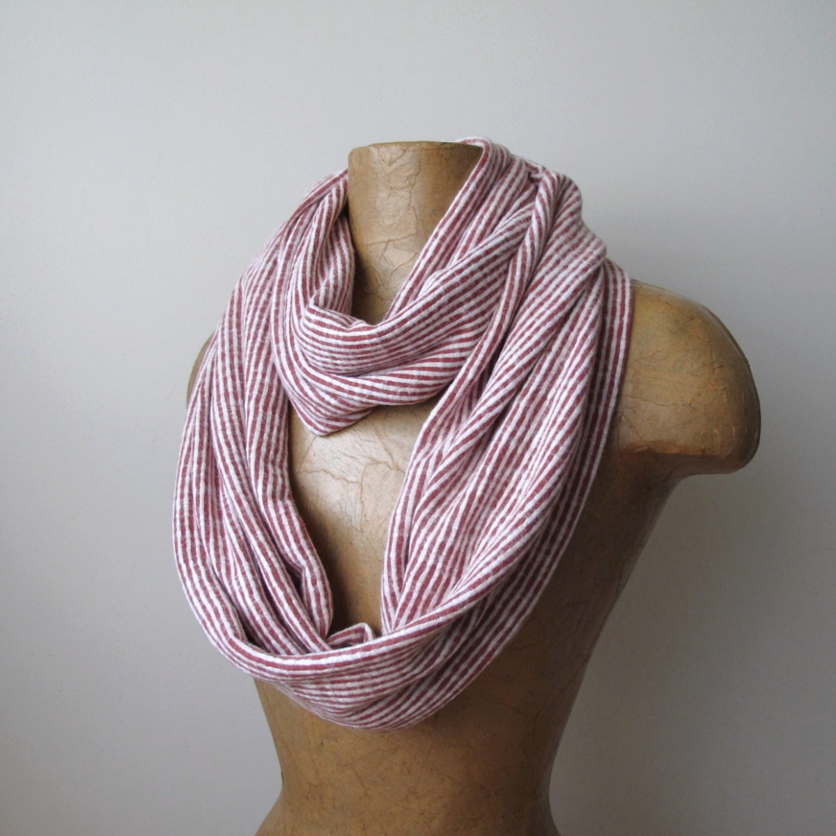 striped fleece ecoshag scarf 