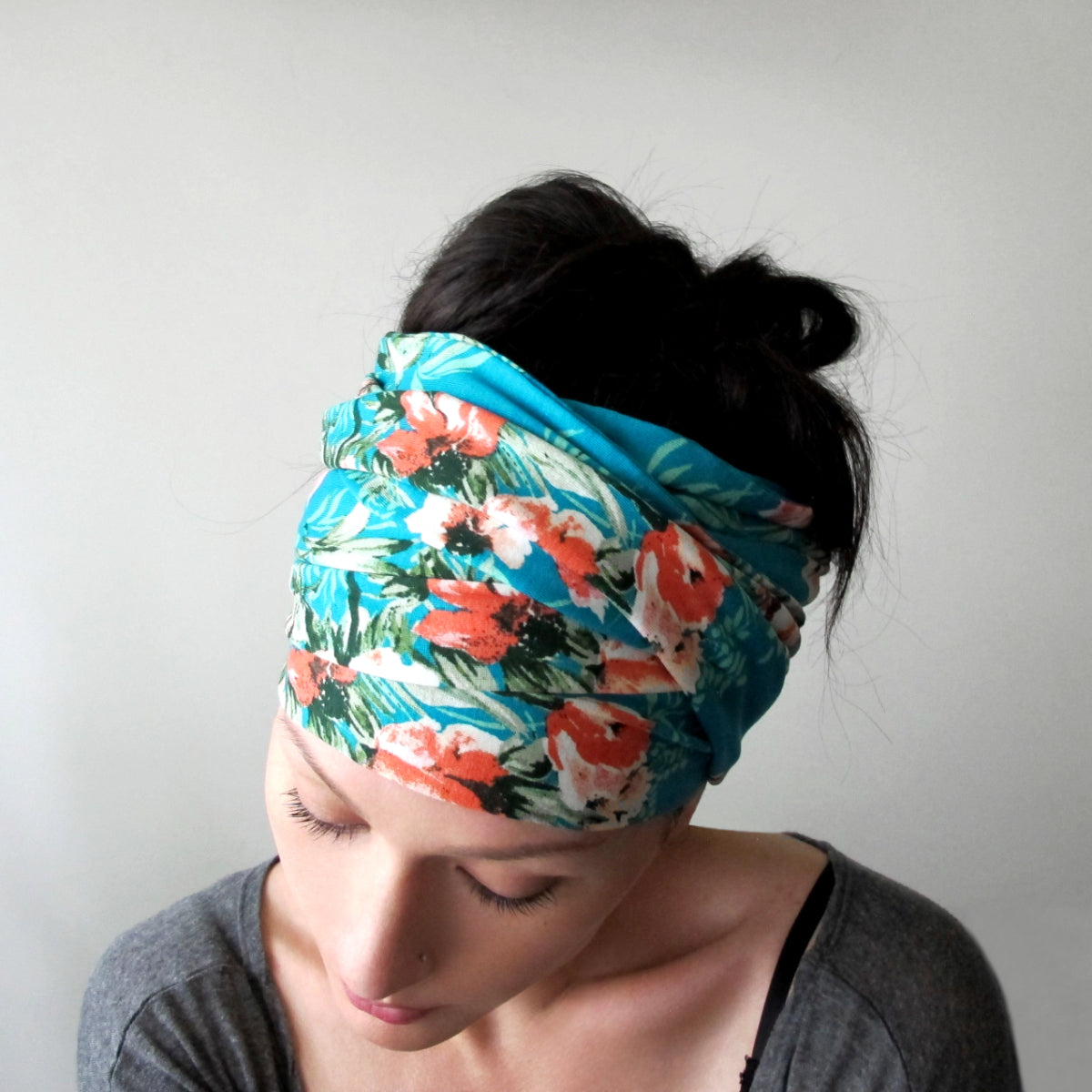 Ecoshag Earth Tones Floral Print Head Scarf